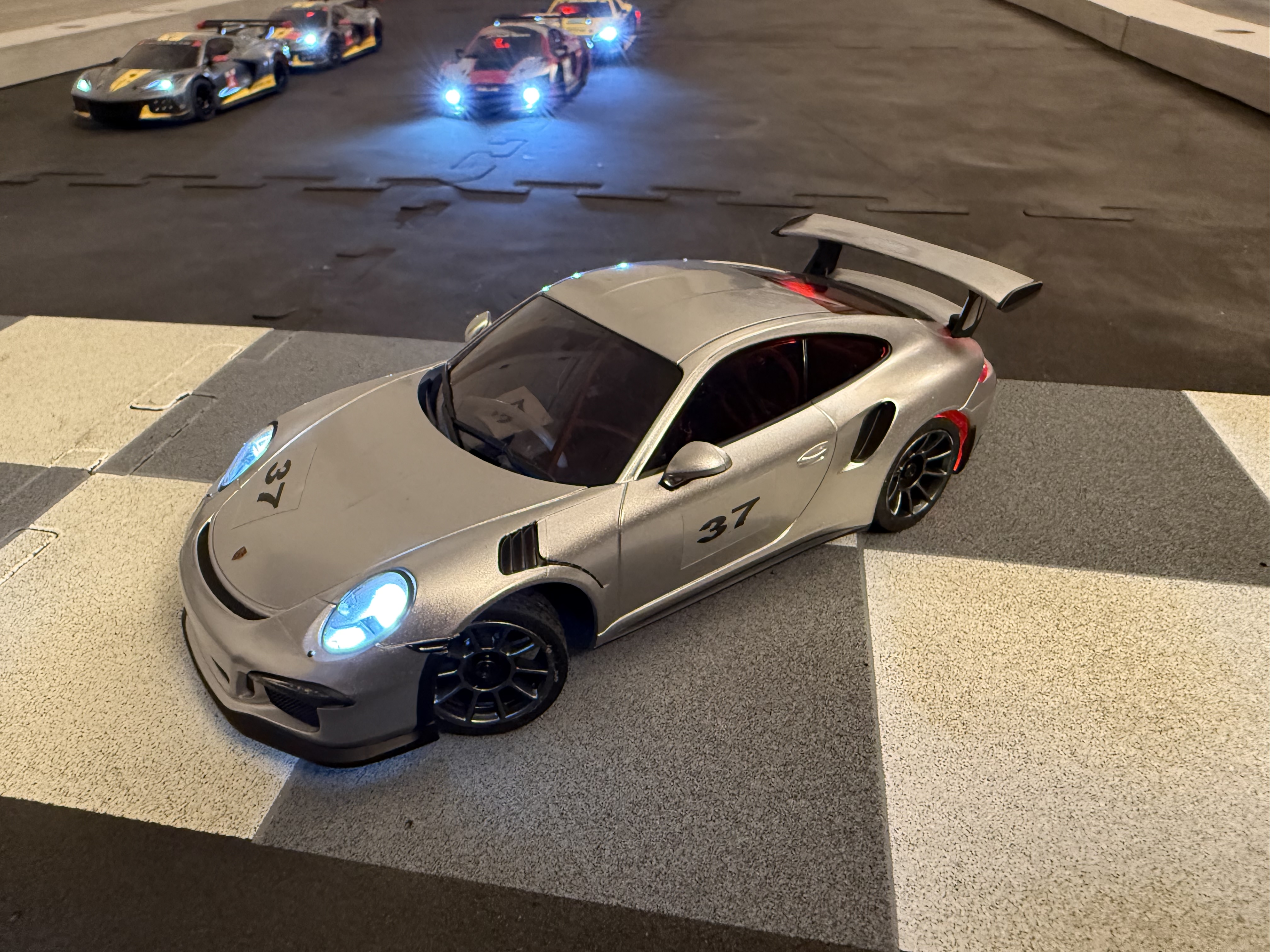 Mini-Z Audi R8 GT3 RC car used at minilaps corporate events
